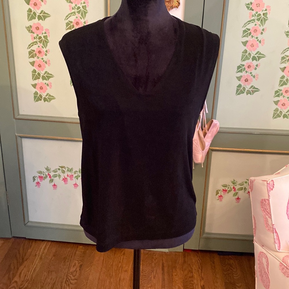 CHICO'S TRAVELER'S BLACK TANK TOP Size 3